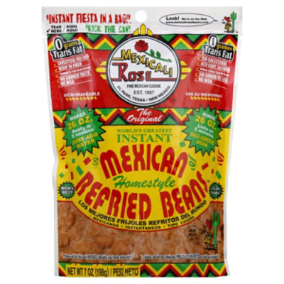 Mexicali Rose Beans Refried Instant Homestyle Bag - 7 Oz - Image 1