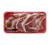 Meat Counter Pork Loin Blade Chops Bone In Thin - 1.50 LB