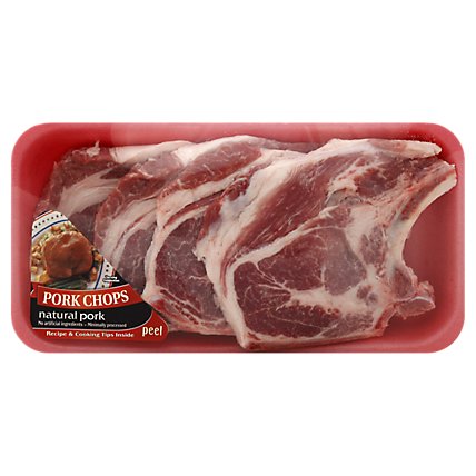 Meat Counter Pork Loin Blade Chops Bone In Thin - 1.50 LB - Image 1