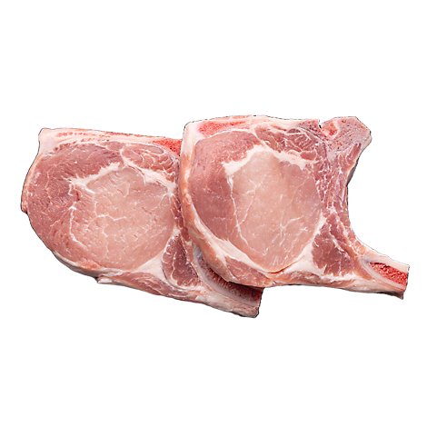 Meat Counter Pork Loin Center Cut Chops Bone In - 1.50 LB