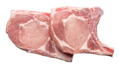 Meat Counter Pork Loin Center Cut Chops Bone In - 1.50 LB - Image 1