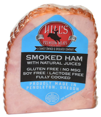 Hills Premium Meats Hardwood Smoked Bonelesss Calf Ham - 2 Lb - Image 1