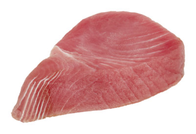 Seafood Counter Frozen Yellowfin Tuna Steak Service Case - 0.50 LB