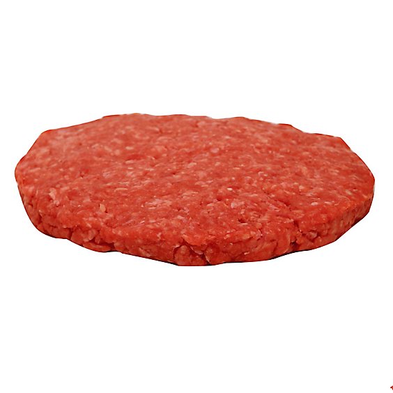 Meat Counter Beef Ground Beef Patties 80% Lean 20% Fat Plain Service Case 1 Count - 6 Oz
