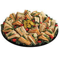 Deli Catering Tray Finger Sandwiches With Sliced Meat - 12-16 Servings (Please allow 24 hours for delivery or pickup)