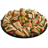 Deli Catering Tray Finger Sandwiches With Sliced Meat - 12-16 Servings (Please allow 24 hours for delivery or pickup) - Image 1