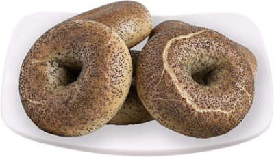 Bakery Poppy Seed Bagels 5 Count - Each - Image 1