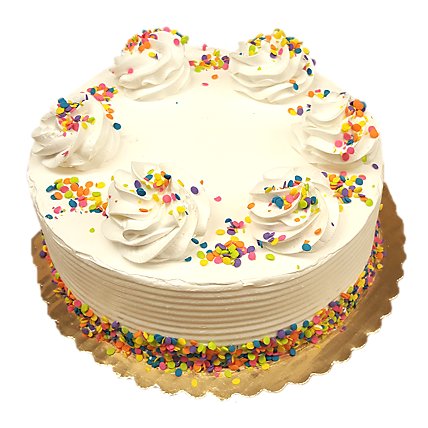 Bakery Cake White 5 Inch Confetti - Each - Image 1