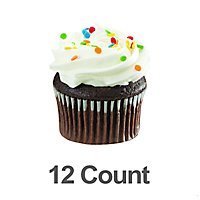 Bakery Cupcake Chocolate With White Icing 12 Count - Each - Image 1