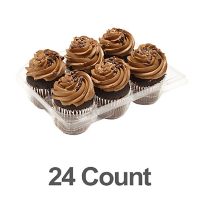 Bakery Cupcake Chocolate Buttercream Iced Try 24 Count - Each
