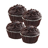 Bakery Muffins Double Dutch Chocolate 4 Count - Each - Image 1