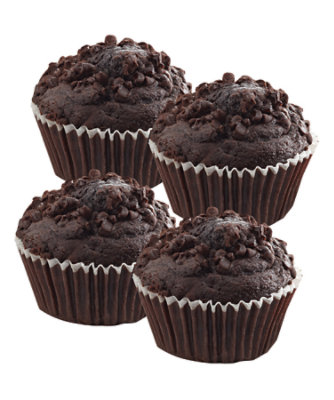 Bakery Muffins Double Dutch Chocolate 4 Count - Each
