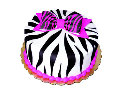 Bakery Cake 8 Inch 1 Layer Fondant Cake - Each