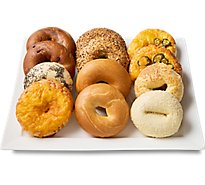 Bakery Tray Bagels Assorted - 12 Count