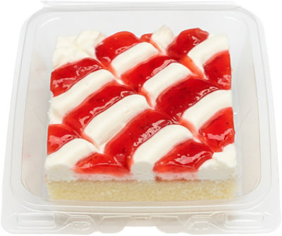 Bakery Cake White Single Serve White Iced Raspberry - Each (550 Cal) - Image 1