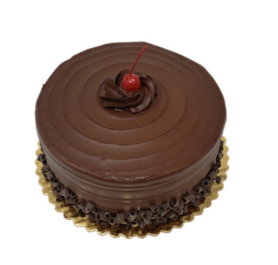 Bakery Cake 8 Inch 2 Layer Dutch Fudge Chocolate - Each