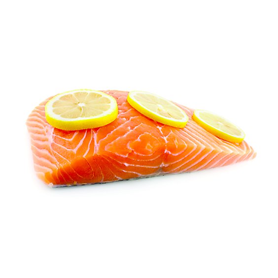 Seafood Service Counter Fish Salmon Atlantic Portion 5 Ounce Fresh