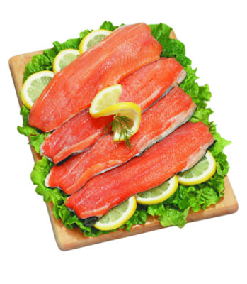 Seafood Service Counter Steelhead Portions 5 Ounce Fresh
