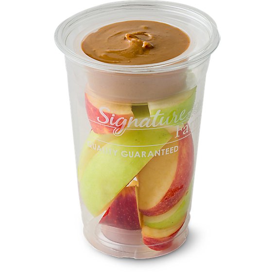Fresh Cut Apples Sliced With Peanut Butter - 8 Oz (400 Cal)