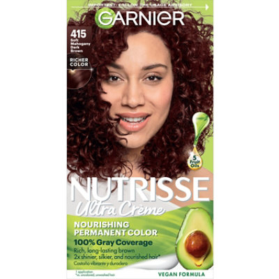 Garnier Nutrisse Nourishing Hair Color 415 Soft Mahogany Dark Brown Kit - Each - Image 1