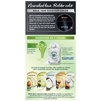 Garnier Nutrisse Ultra Color Nourishing Bold Permanent Hair Color Creme BL21 Blue Black Kit - Each - Image 3