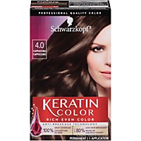 Schwarzkopf Keratin Color 4.0 Cappuccino Permanent Hair Color Cream - Each - Image 1