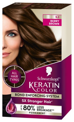 Schwarzkopf Hair Keratin Color Permanent Berry Brown 5.3 - Each