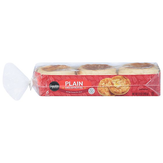 Signature SELECT English Muffins Select Plain - 6 Count