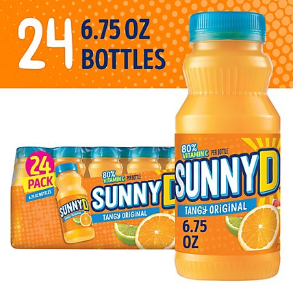 SUNNYD Citrus Punch Tangy Original Orange - 24-6.75 Fl. Oz. - Image 2