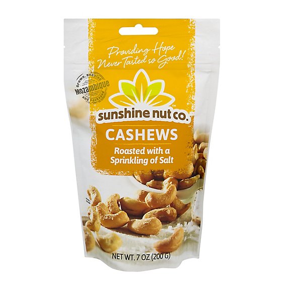 Sunshine Nut Company Cashews Roasted with a Sprinkling of Salt - 7 Oz