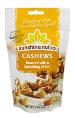 Sunshine Nut Company Cashews Roasted with a Sprinkling of Salt - 7 Oz