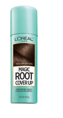 L'Oreal Paris Magic Root Cover Up Gray Concealer Spray Medium Brown - 2 Oz - Image 1