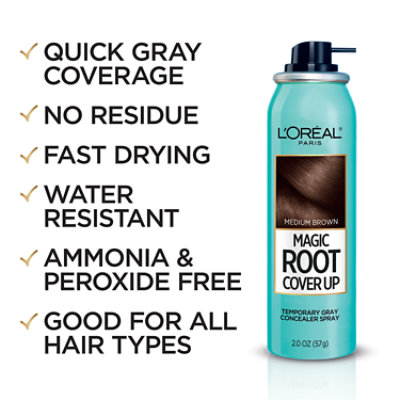 LOreal Paris Magic Root Cover Up Gray Medium Brown Hair Concealer Spray - 2 Oz - Image 3