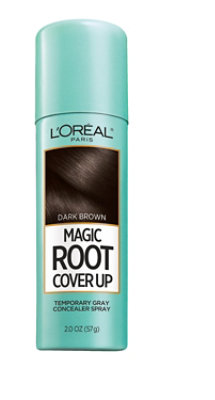 L'Oreal Paris Magic Root Cover Up Temporary Concealer Spray for Gray Dark Brown - 2 Oz - Image 1