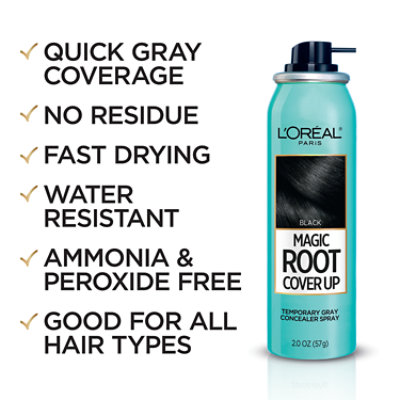 LOreal Hair Concealer Spray Magic Root Cover Up Black - 2.0 Oz - Image 3