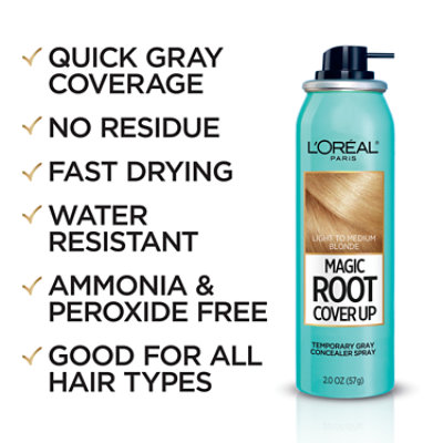 LOreal Paris Magic Root Cover Up Gray Light To Medium Blonde Hair Concealer Spray - 2 Oz - Image 3