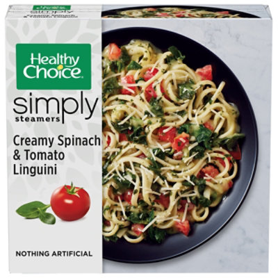 Healthy Choice Simply Steamer Creamy Spinach & Tomato Linguini Frozen Meal - 9 Oz - Image 1