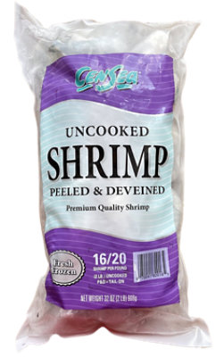 Shrimp Raw 16-20 Ct Peeled & Deveined Tail On - 2 Lb - Image 1