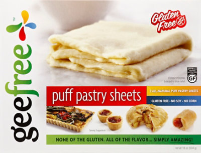 Geefree Puff Pastry Gluten Free Sheet, 2 ct