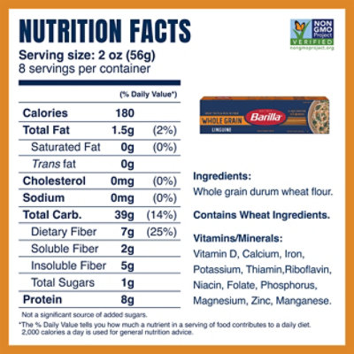 Barilla Whole Grain Linguine Pasta - 16 Oz - Image 7