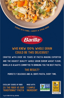 Barilla Whole Grain Elbows Pasta - 16 Oz - Image 7