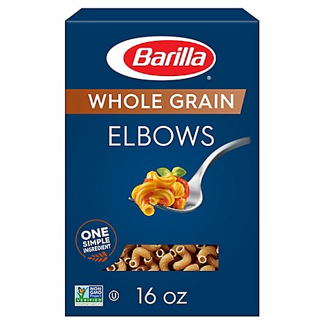 Barilla Pasta Elbows Whole Grain Box - 16 Oz