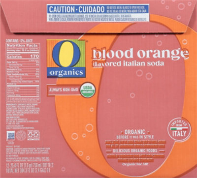 O Organics Organic Soda Orange Italian Blood - Case - Image 6