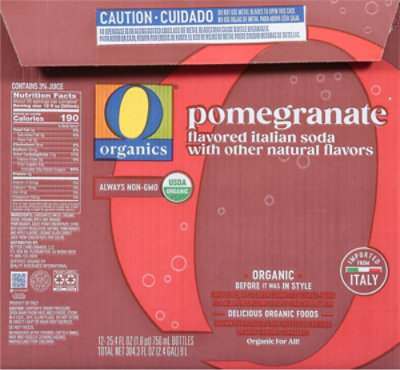 O Organics Soda Pomegranate Italian - Case - Image 5
