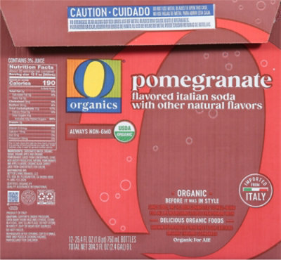 O Organics Organic Soda Pomegranate Italian - Case - Image 6