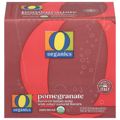 O Organics Soda Pomegranate Italian - Case - Image 1