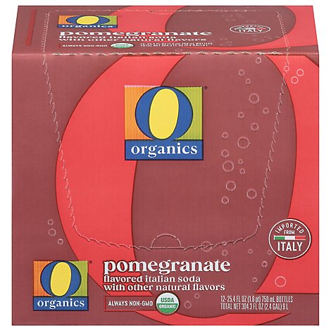 O Organics Organic Soda Pomegranate Italian - Case