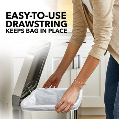 Glad Forceflex Gain Original With Febreze Tall Kitchen Drawstring Trash Bags 13 Gallon - 80 Count - Image 5