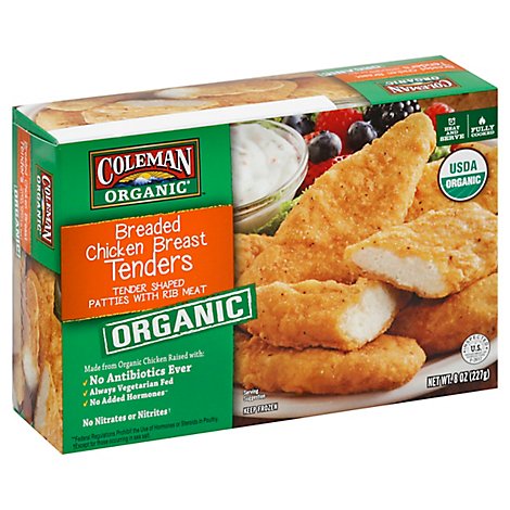 Coleman Organic Breaded Chicken Breast Tenders - 8 Oz