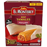 El Monterey Frozen Mexican Beef Tamales - 5 Count - Image 2
